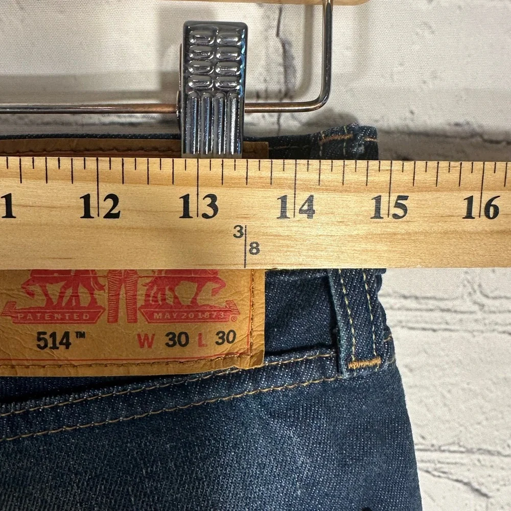 Levis 514 Straight Fit Mens Jeans 30x30 Dark Wash Stretch Performance Denim NEW‎